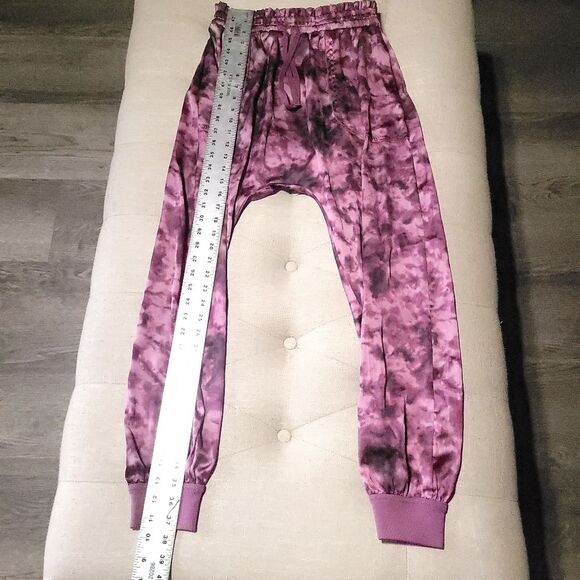 Urban Outfitters Harem Jogger Pants Silky Drawstring Purple Tie Dye Womens Small - Picture 10 of 11